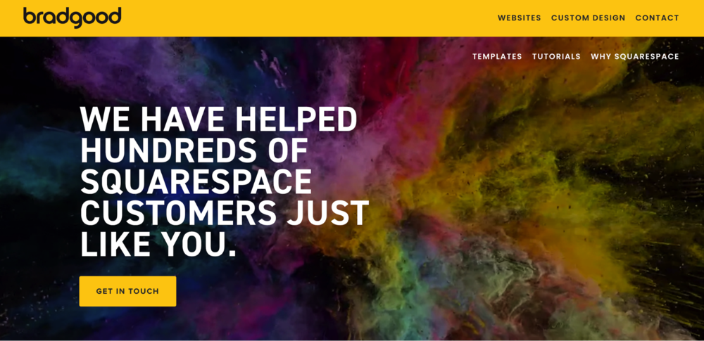 Brad Good utilizza movimento e colore sulla propria homepage per sorprendere e deliziare i visitatori del sito.