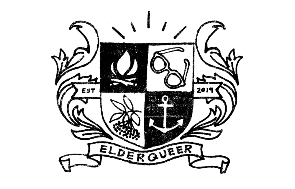 Logo di Elderqueer disegnato da Kavel Rafferty